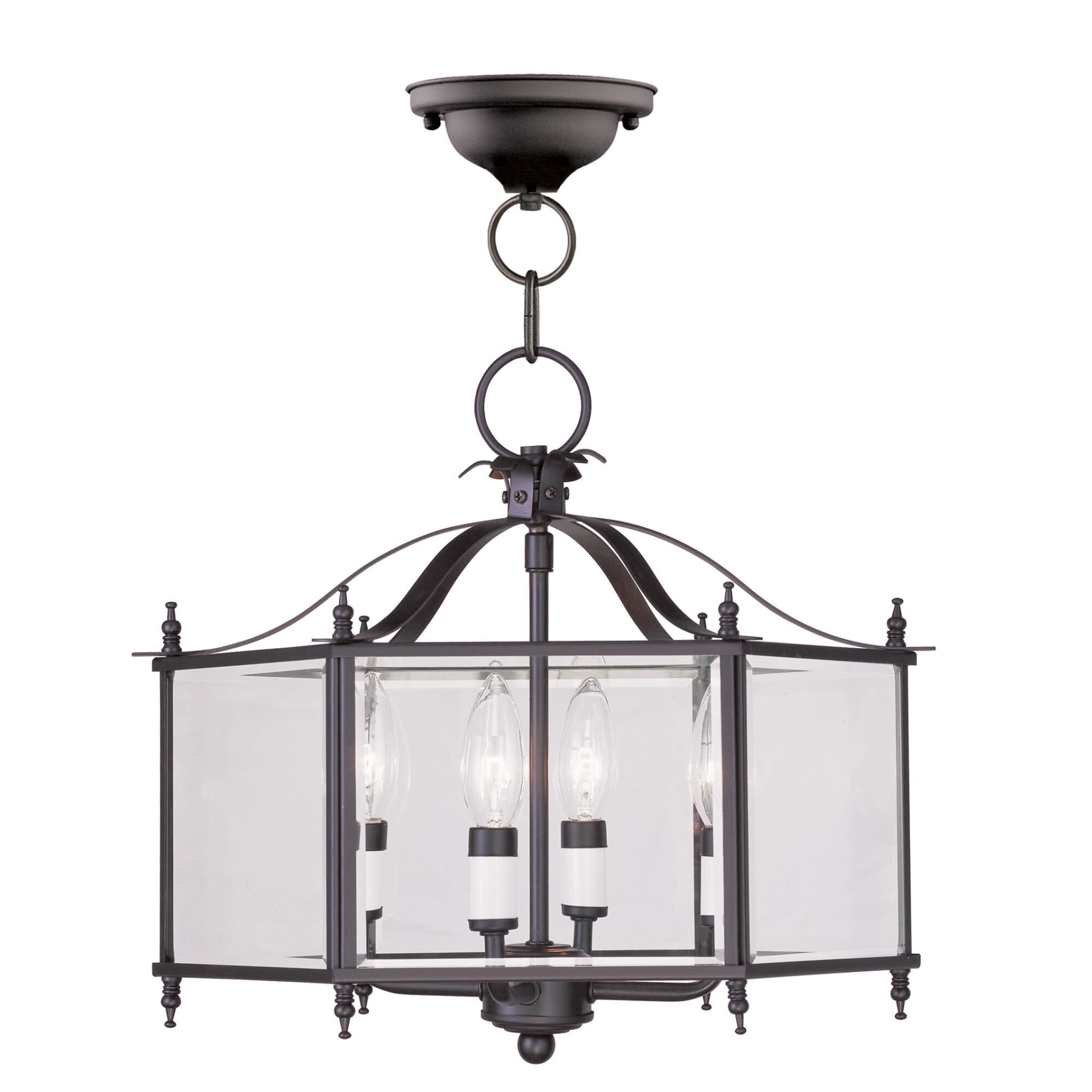 Livingston 15 Inch Cage Pendant by Livex Lighting